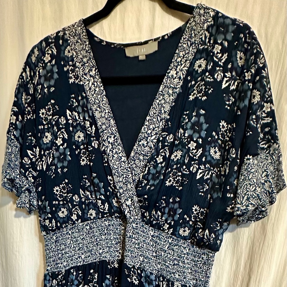 PXL NWOT J Gee Boho flutter midi dress